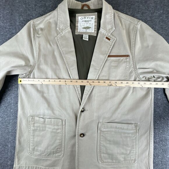 Orvis Zambezi Jacket Twill Safari Fishing Hunting Blazer Chore Coat Men Sz 44R - Picture 10 of 13